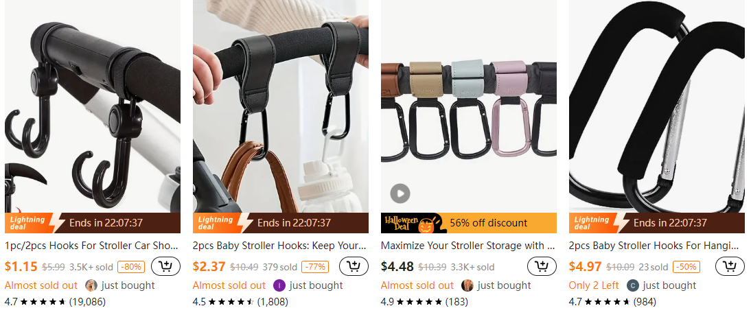 baby stroller hooks